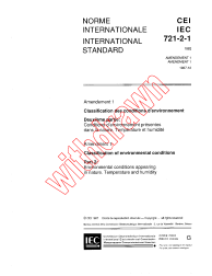 IEC 60721-2-1:1982/AMD1:1987