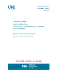 UNE-ISO 10002:2018