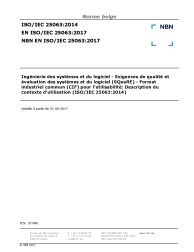 NBN EN ISO/IEC 25063:2017