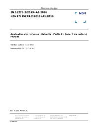 NBN EN 15273-2:2013+A1:2016