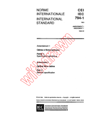 IEC 60794-1:1993/AMD1:1994