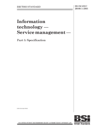 BS ISO/IEC 20000-1:2005