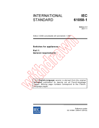 IEC 61058-1:2000+AMD1:2001 Consolidated