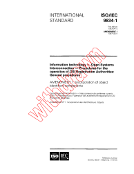 ISO/IEC 9834-1:1993/AMD1:1997