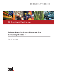 BS ISO/IEC 19794-13:2018