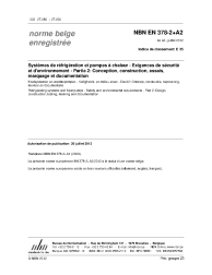 NBN EN 378-2+A2:2012