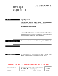 UNE-EN 14120:2003+A1:2007 (R2014)