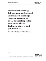 BS ISO/IEC TR 11802-2:1999