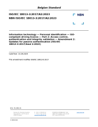 NBN ISO/IEC 18013-3:2017/A2:2023