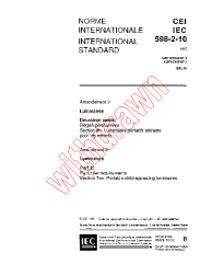 IEC 60598-2-10:1987/AMD2:1995