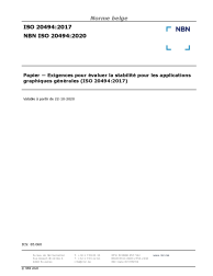 NBN ISO 20494:2020