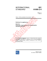 IEC 61058-2-4:1995+AMD1:2003 Consolidated