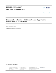 CEN ISO/TS 17574:2017