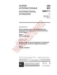 IEC 60917-1:1998/AMD1:2000