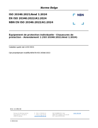 NBN EN ISO 20346:2022/A1:2024