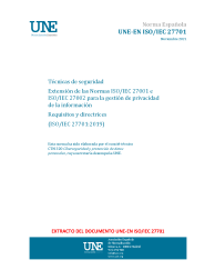 UNE-EN ISO/IEC 27701:2021