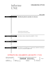 UNE-ISO/TR 11773:2016 IN (R2021)