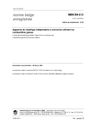 NBN EN 613:2001