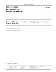 NBN EN ISO 8330:2022
