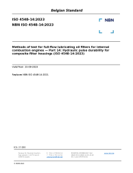 NBN ISO 4548-14:2023