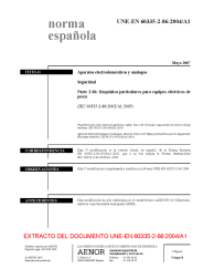 UNE-EN 60335-2-86:2004/A1:2007