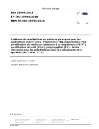 NBN EN ISO 15494:2018