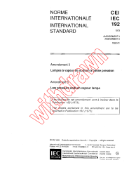 IEC 60192:1973/AMD3:1992