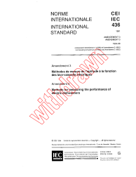 IEC 60436:1981/AMD3:1994