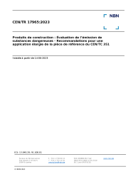 CEN/TR 17965:2023