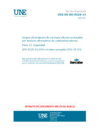 UNE-EN ISO 8528-13:2017