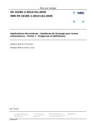 NBN EN 16185-1:2014+A1:2020