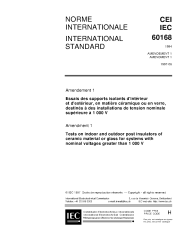 IEC 60168:1994/AMD1:1997