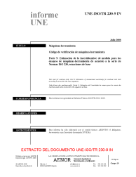 UNE-ISO/TR 230-9:2008 IN