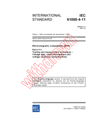 IEC 61000-4-11:1994+AMD1:2000 Consolidated