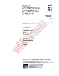 IEC 60086-1:1993/AMD1:1994