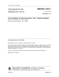 NBN ENV 13670-1:2000