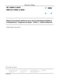 NBN EN 17066-1:2019