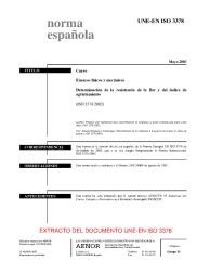 UNE-EN ISO 3378:2003 (R2008)