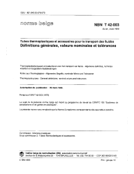 NBN T 42-003:1989