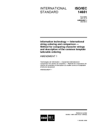 ISO/IEC 14651:2001/AMD1:2003