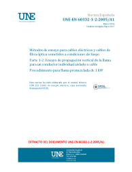 UNE-EN 60332-1-2:2005/A1:2016