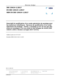 NBN EN ISO 15614-1:2017
