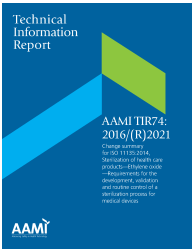 AAMI TIR74:2016/(R)2021 [HISTORICAL]