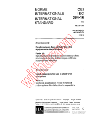 IEC 60384-16:1982/AMD2:1992