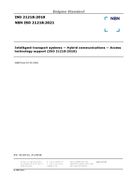 NBN ISO 21218:2021