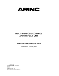 ARINC Characteristic 739-1:1990