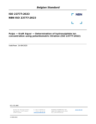 NBN ISO 23777:2023