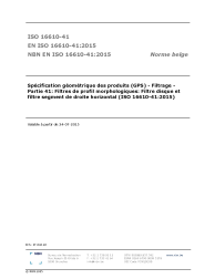 NBN EN ISO 16610-41:2015