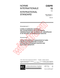 CISPR 13:1996/AMD1:1998