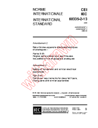 IEC 60335-2-13:1993/AMD2:1998